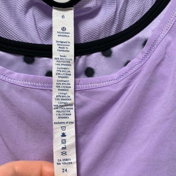 Lululemon Lilac Run For Your Money Tank w/Bra sz 6 - Picture 12 of 12